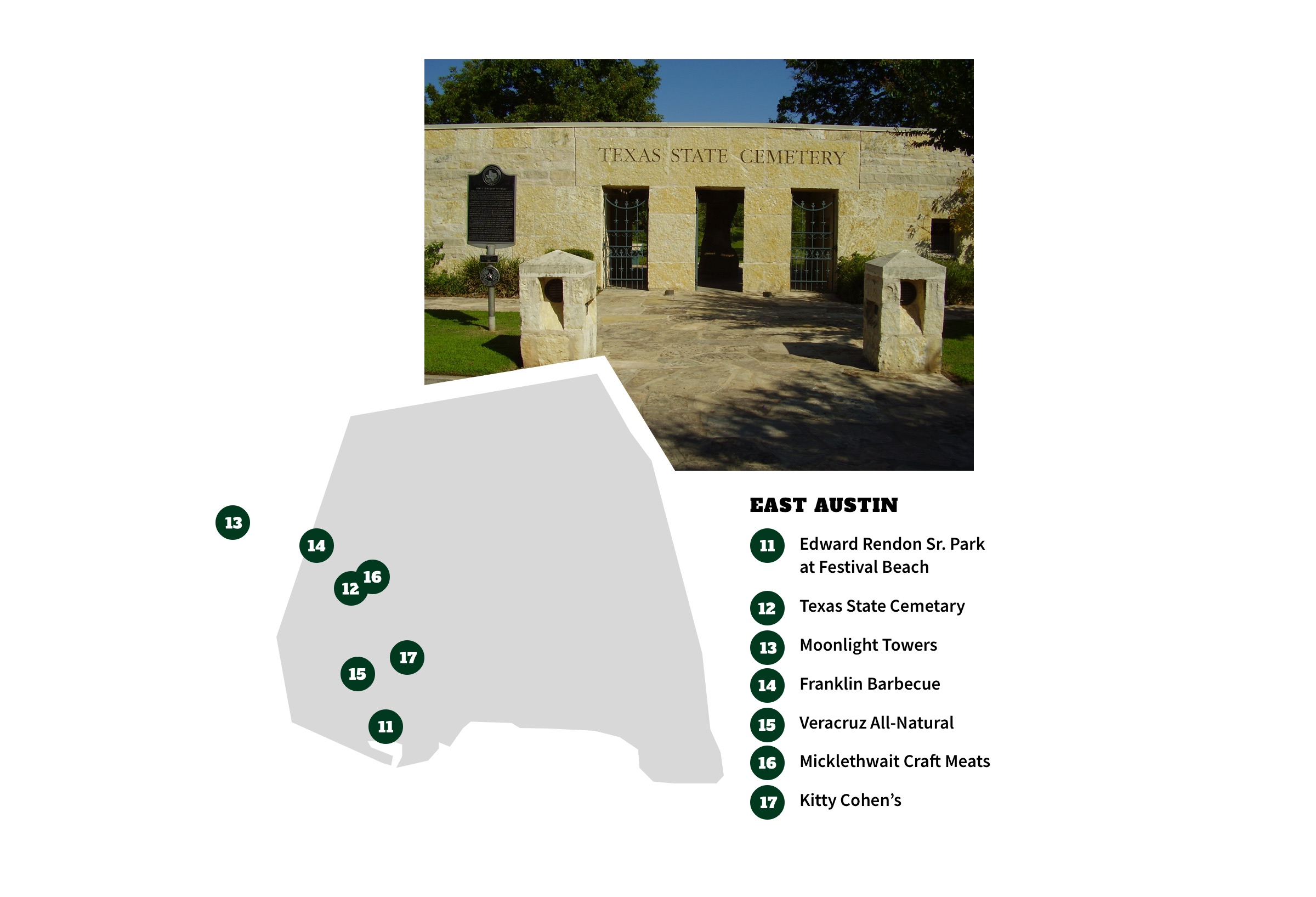 Map of East Austin
