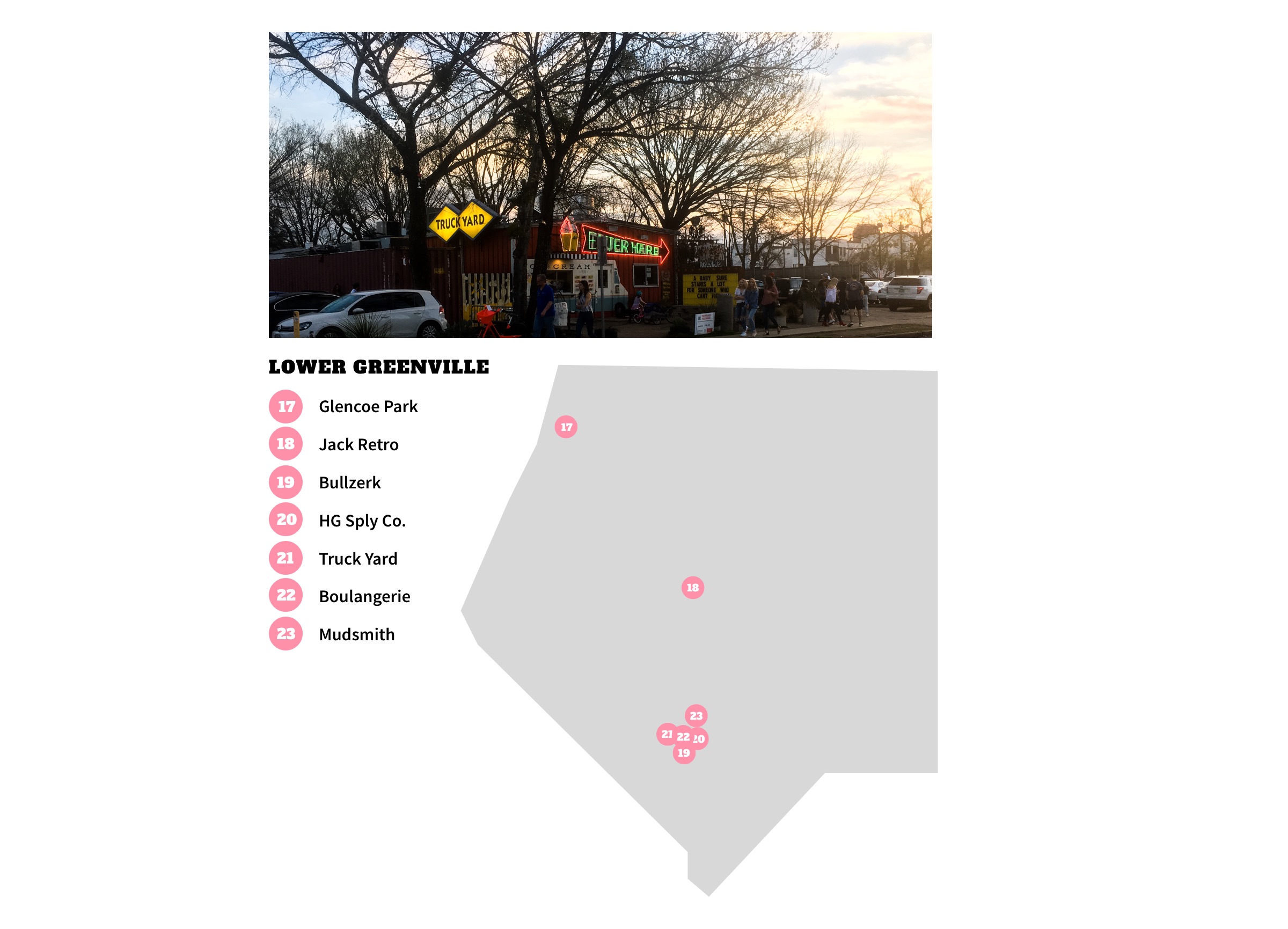 Lower Greenville Neighborhood Map - Dallas