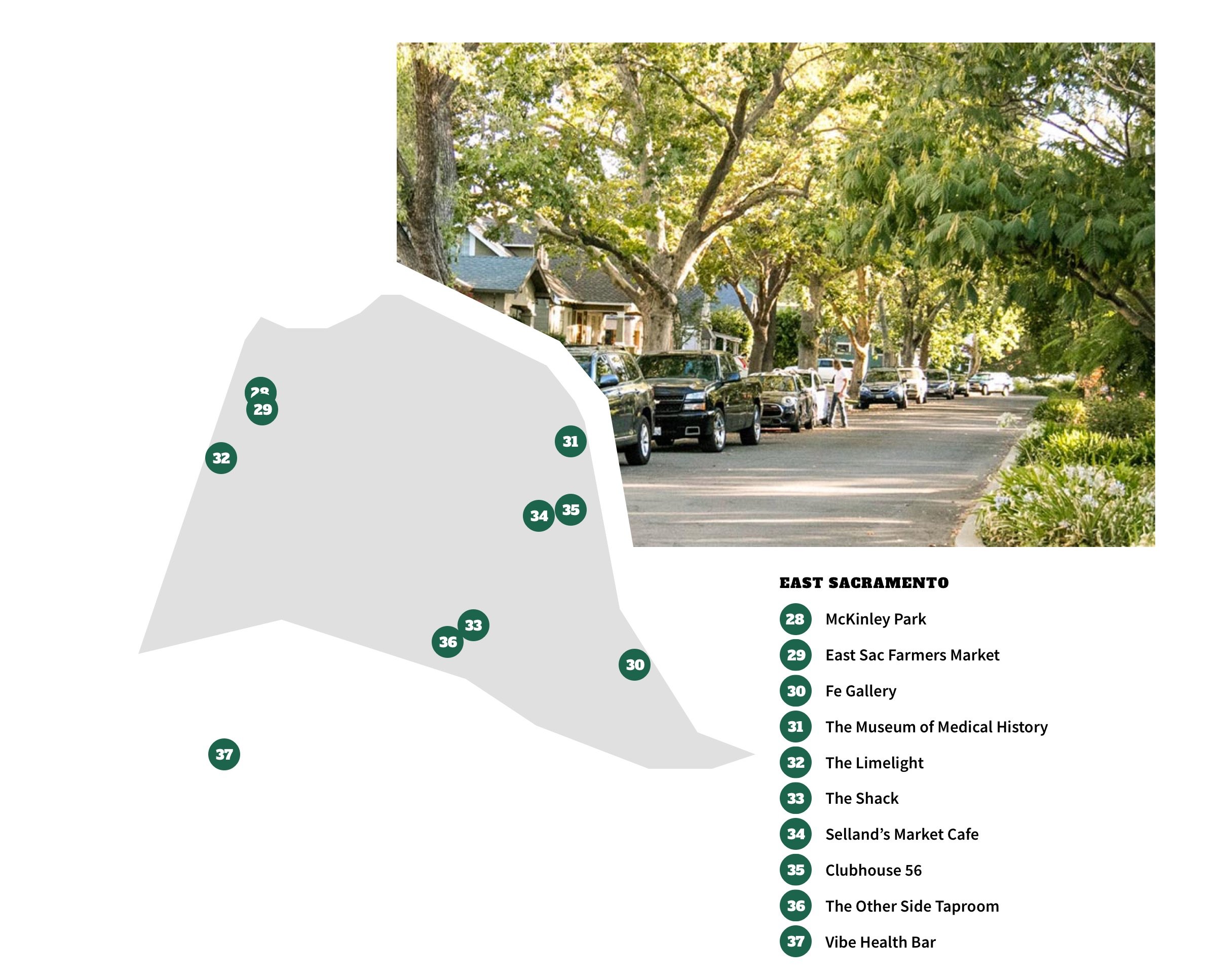 East Sacramento Neighborhood Map