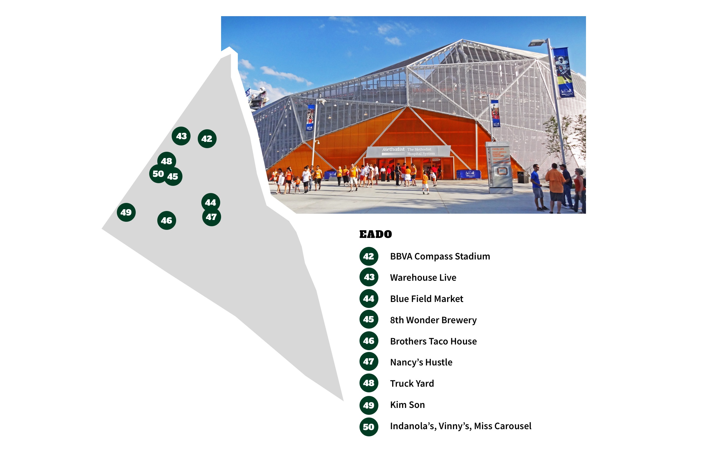 EaDo Neighborhood Map