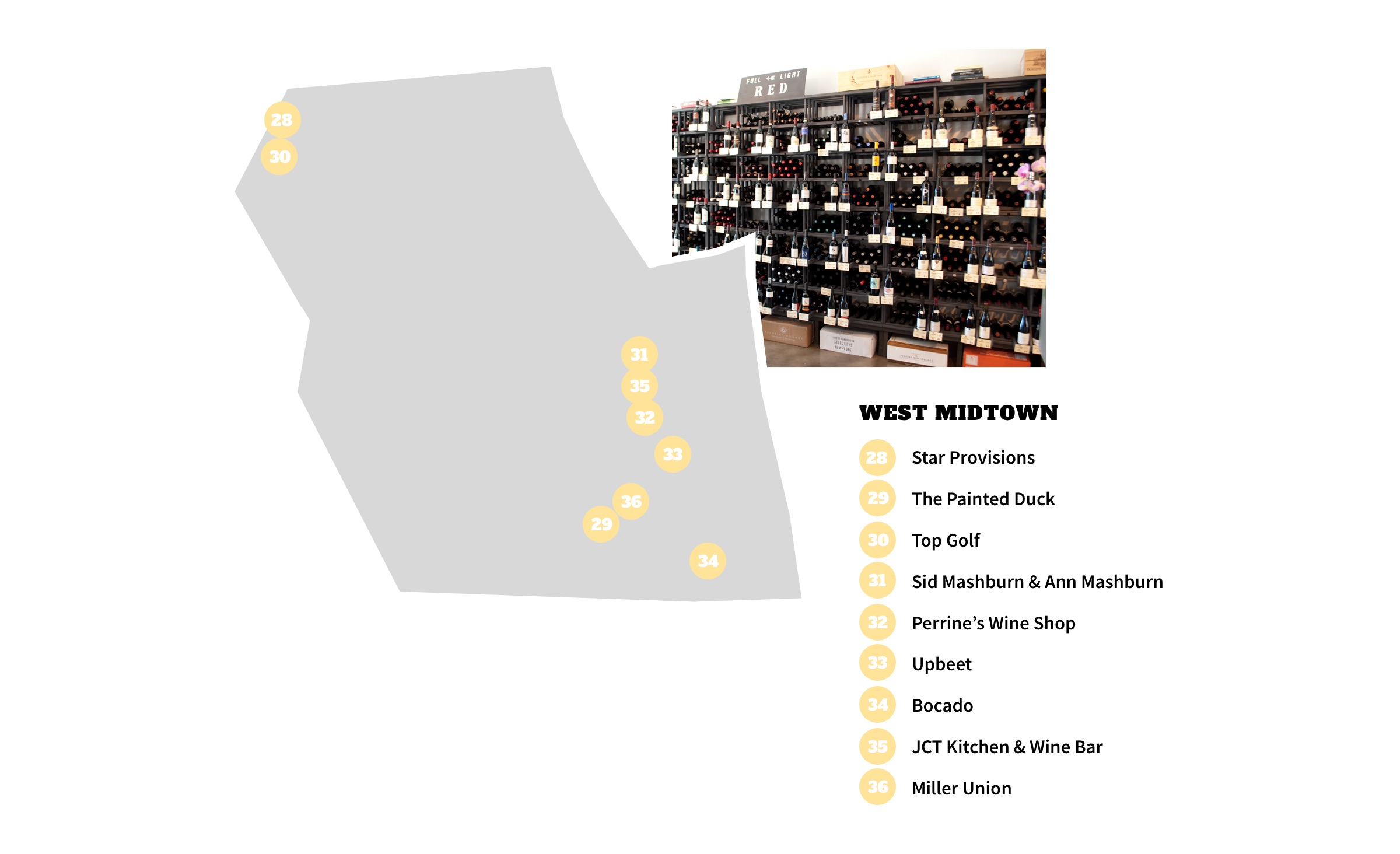 West Midtown Neighborhood Map - Atlanta