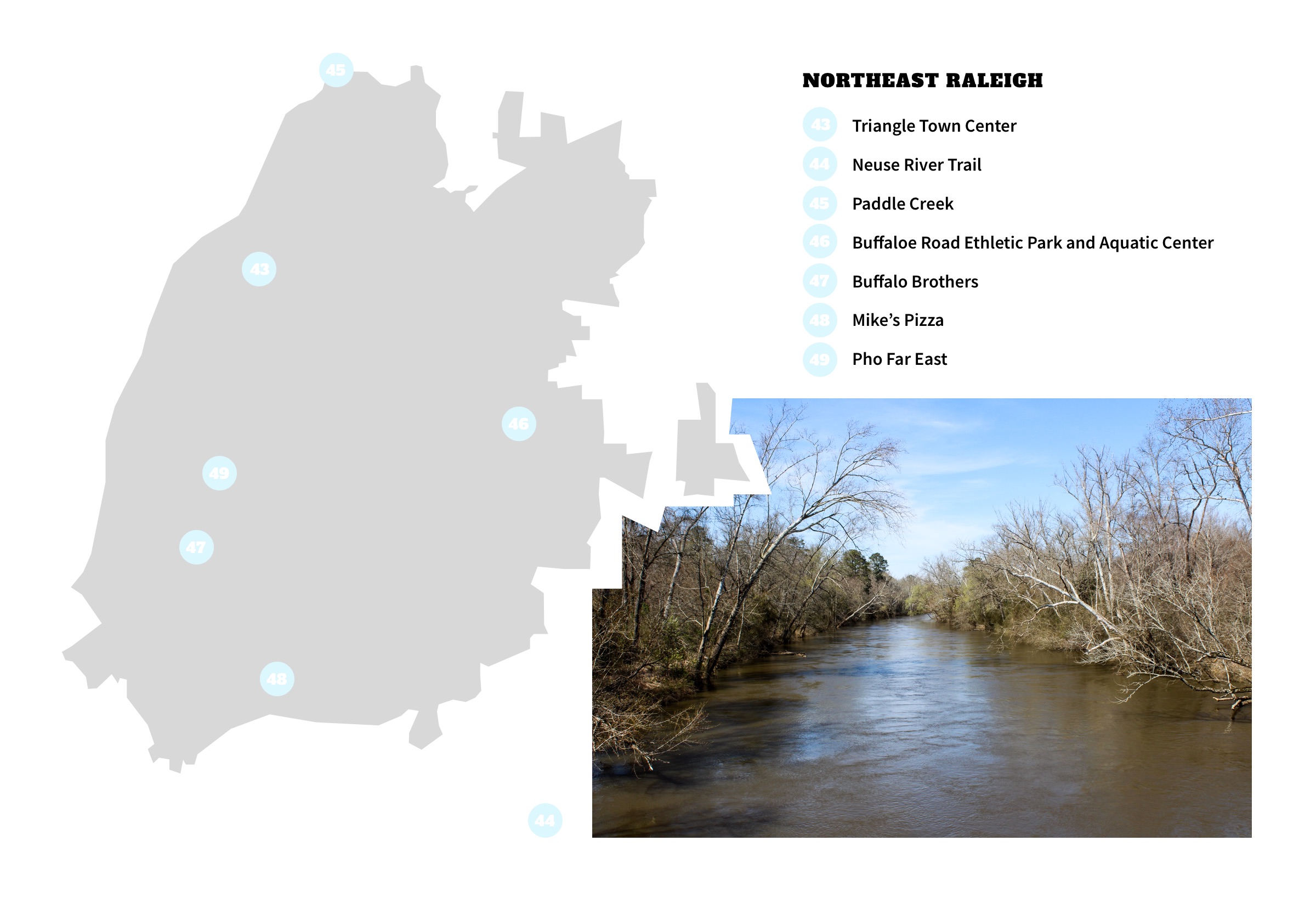 Northeast Raleigh Neighborhood Map