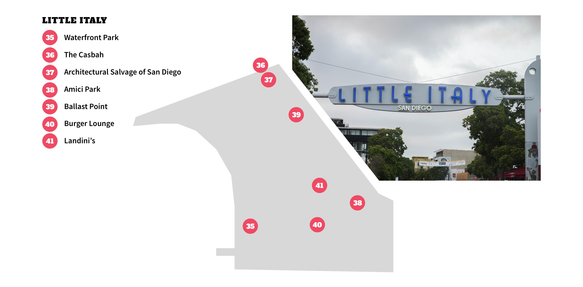 Little Italy, San Diego Neighborhood Map