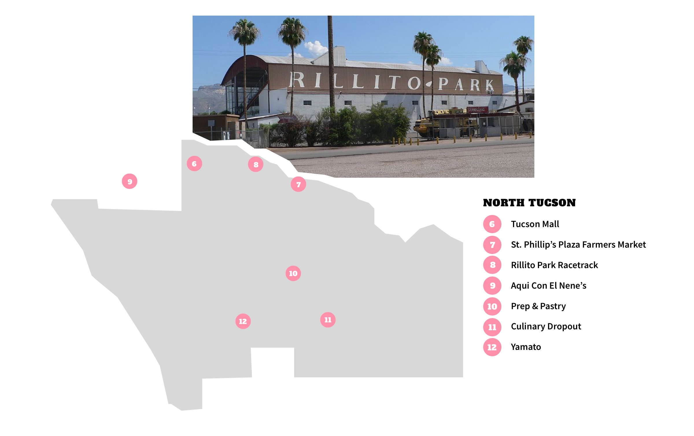 North Tucson Neighborhood Map