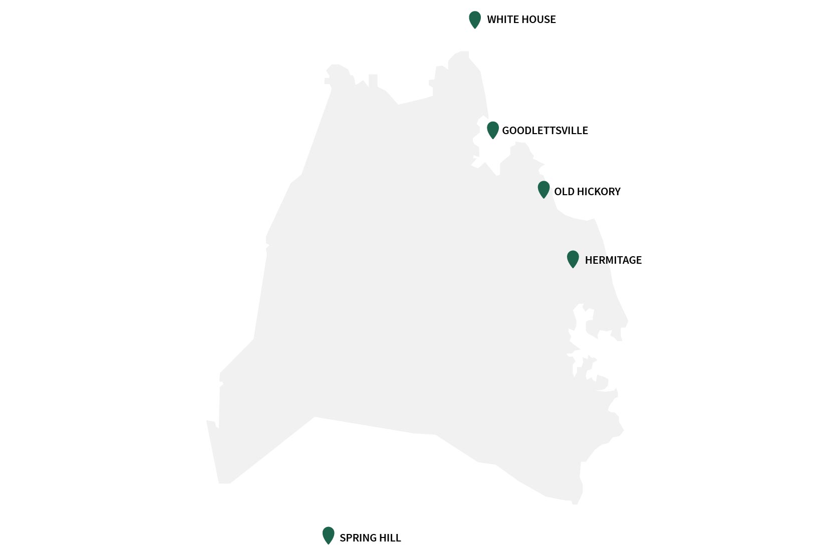 Map of Nashville Suburbs