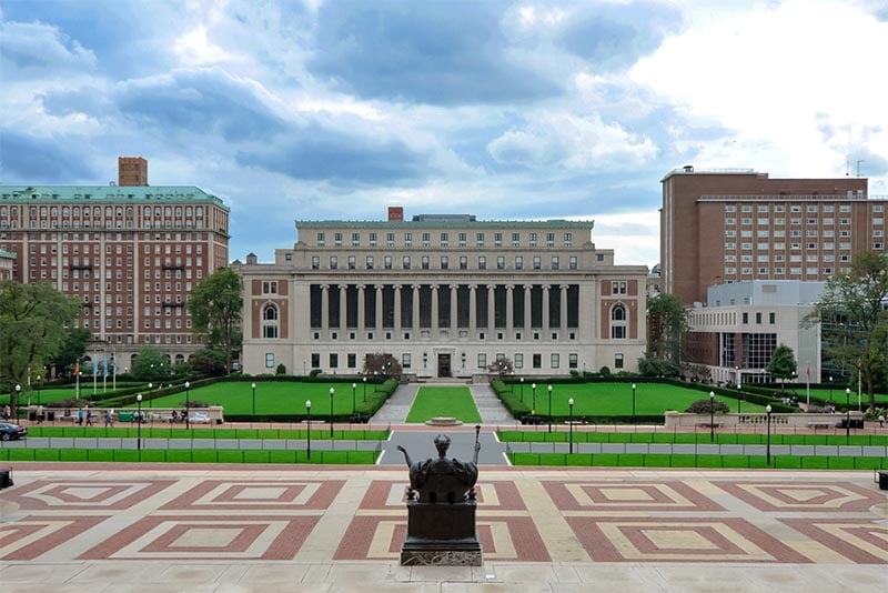 Il cortile della Columbia University nell'Upper West Side di New York