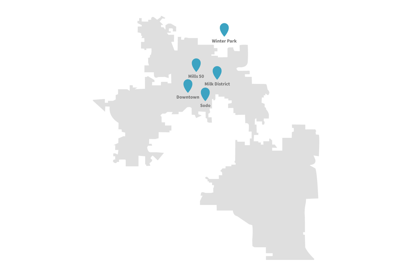 Vegan food Orlando neighborhood map