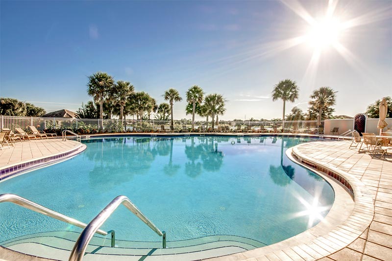 A resort-style pool in Palmer Ranch in Florida