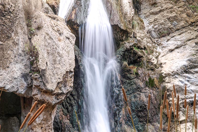 Paradise Falls cascades over many tiers before landing in a basin