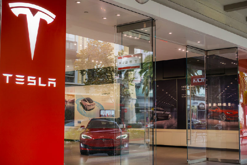 The Tesla Showroom in San Jose, California