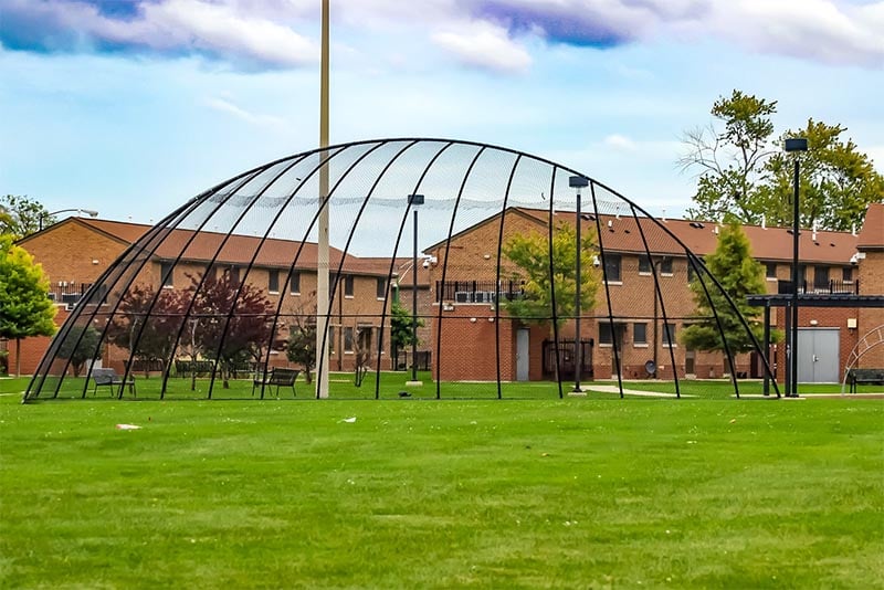 A baseball diamond in the Riverdale neighborhood of Chicago