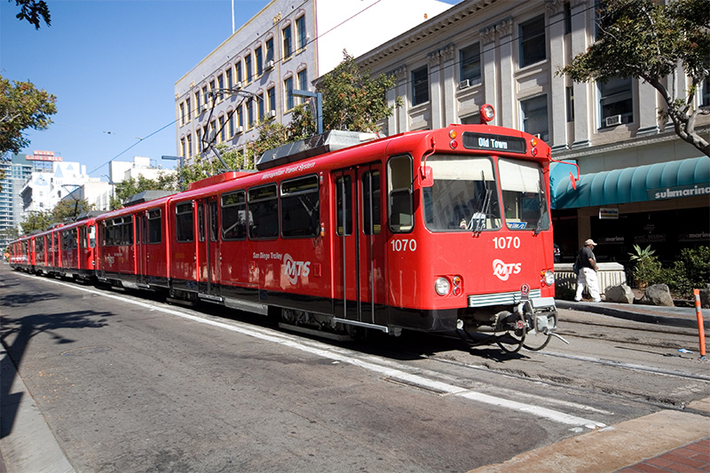 MTS Trolly, Downtown San Diego