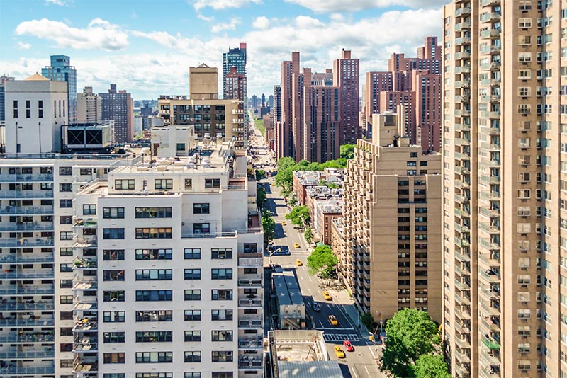 The luxurious Upper East Side neighborhood in New York City