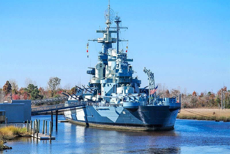 The USS North Carolina Battleship in Wilmington, North Carolina