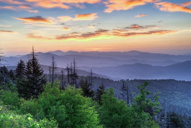 The Smoky Mountains near Knoxville, Tennessee