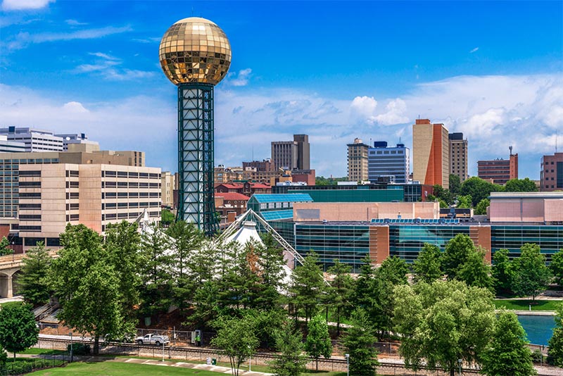 The Sunsphere in downtown Knoxville Tennesee