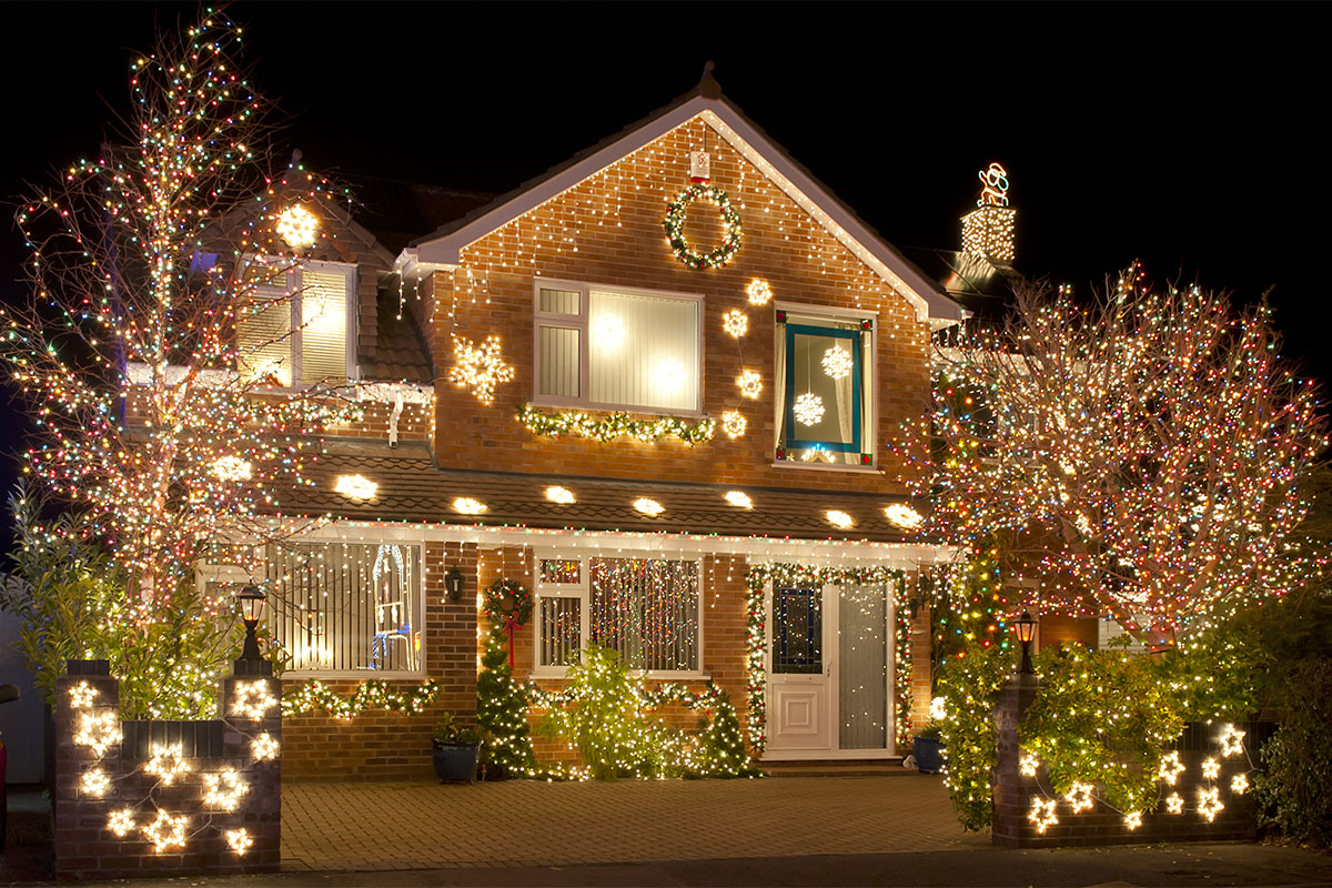 House with light display