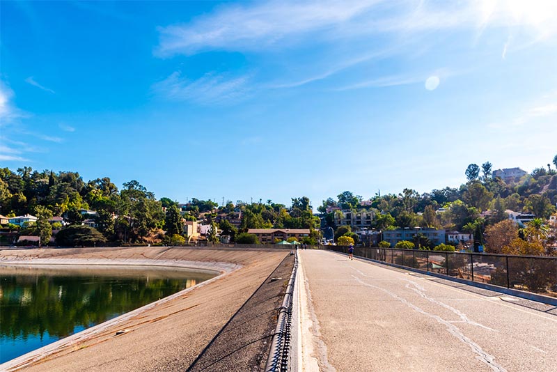 The trail along the Silver Lake Reservoir in Los Angeles