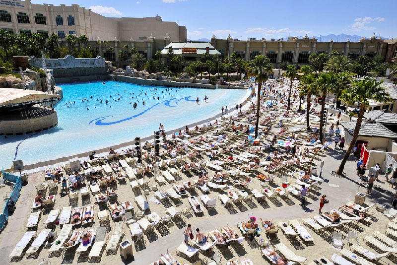 Sitting Poolside at The Mandalay Bay Beach