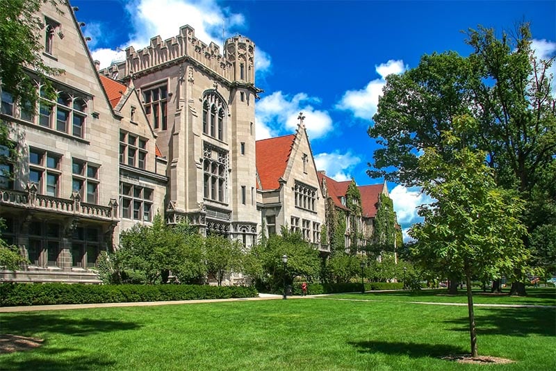 A building at the University of Chicago in Hyde Park