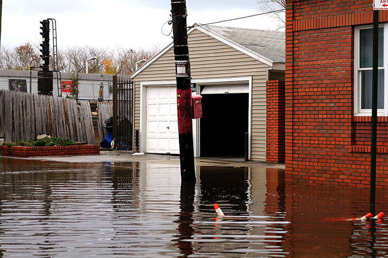 Flooding in a residential neighborhood Plano Texas